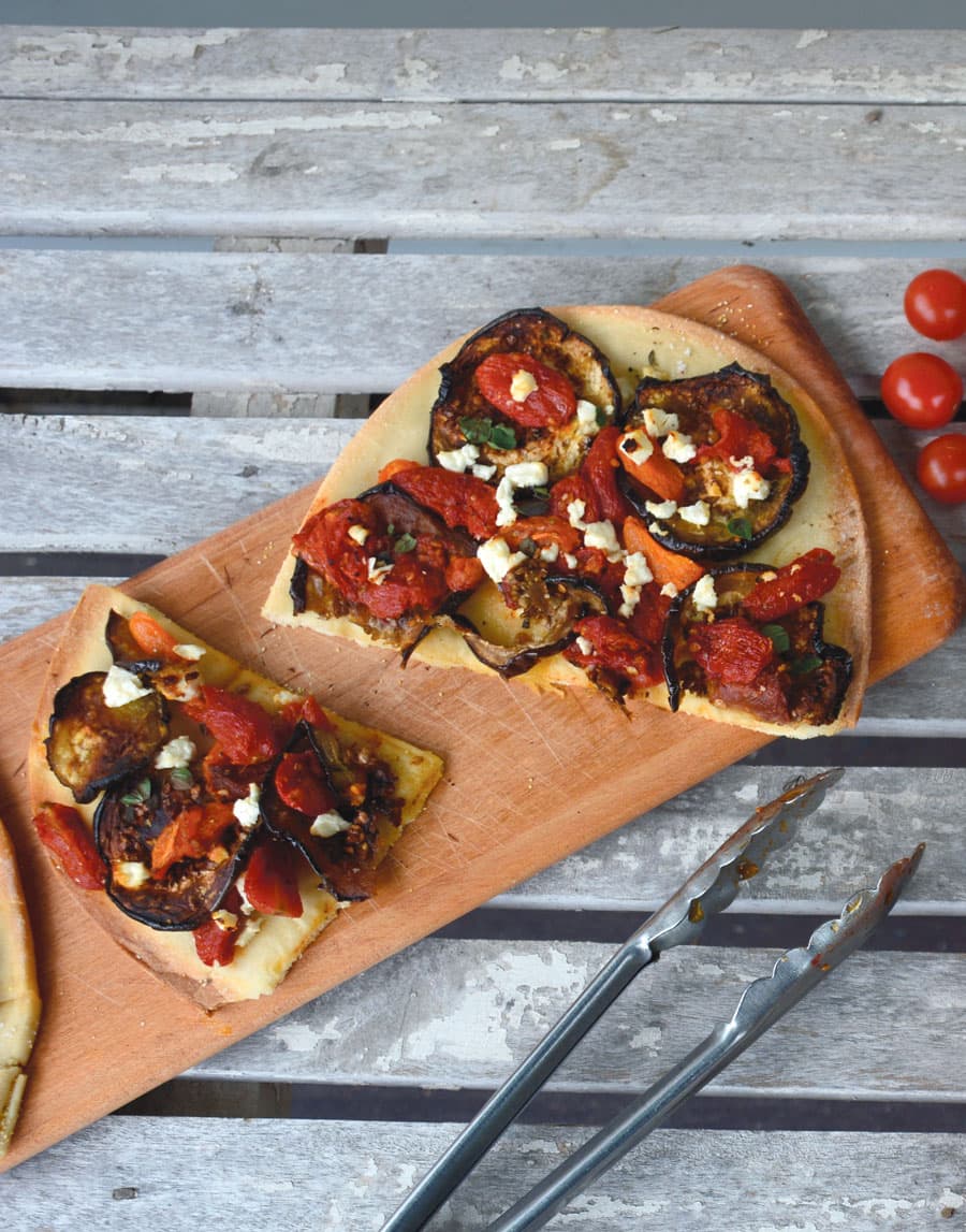 Roasted Tomato and Eggplant Flatbread
