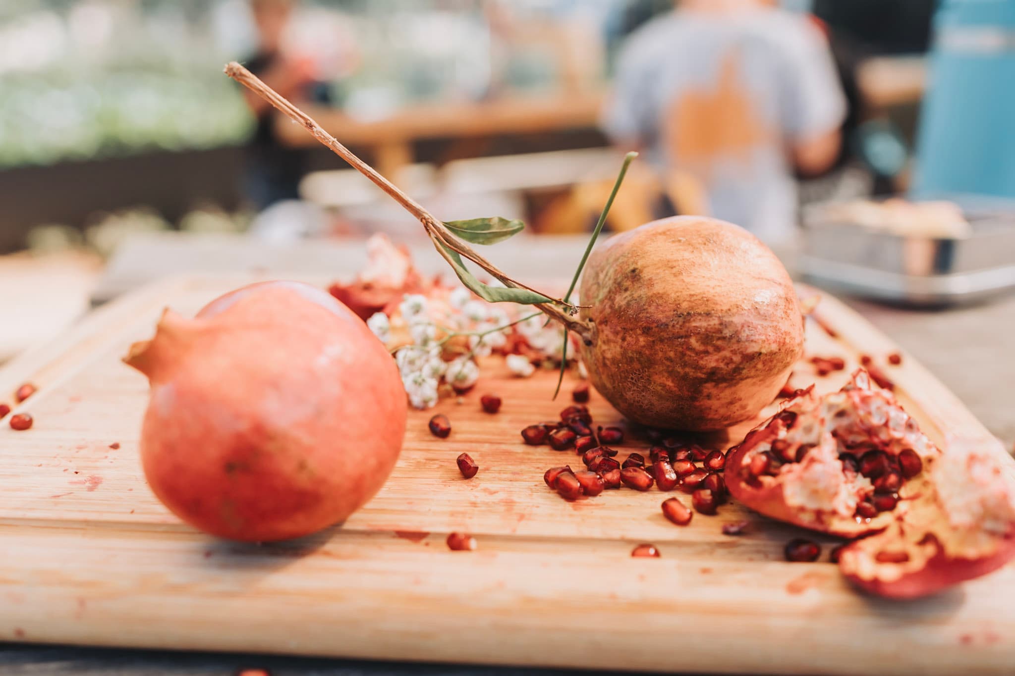 Fresh produce on cutting board