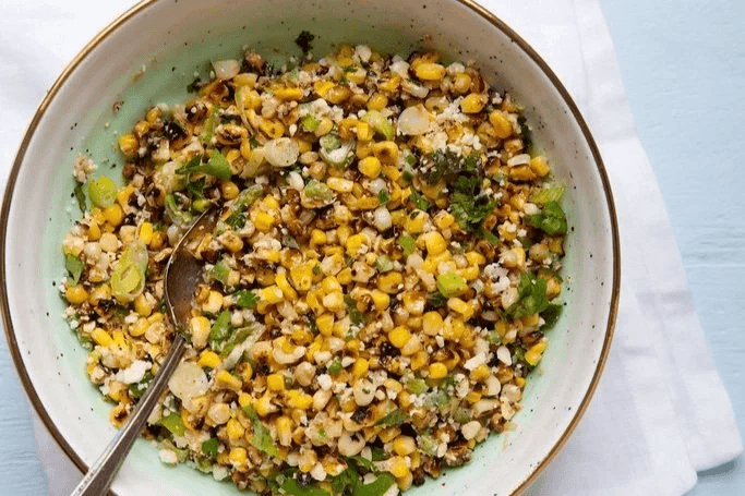 Charred Corn and Shishito Pepper Salad