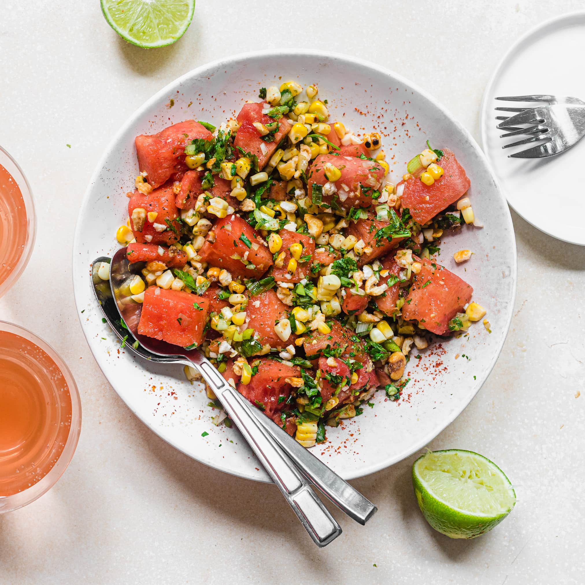 Spicy Watermelon & Charred Corn Salad