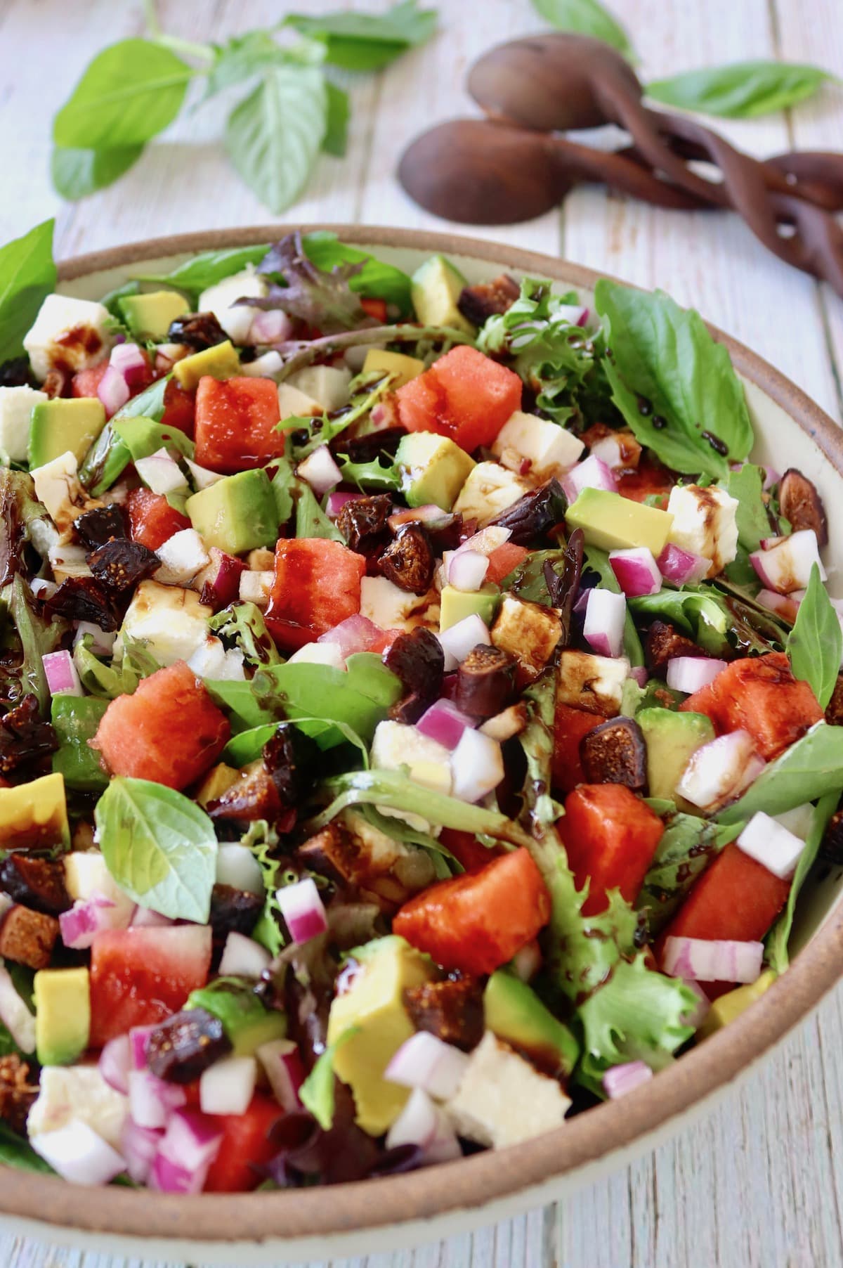 Watermelon Basil Salad