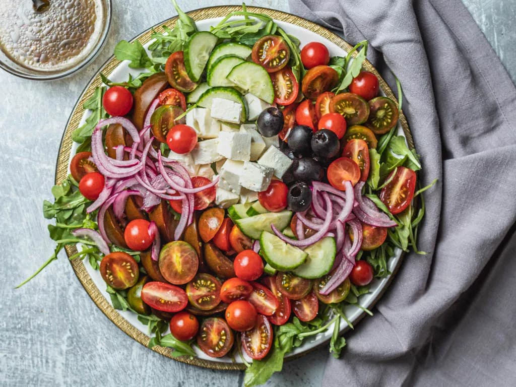 Simple Tomato Cucumber Salad